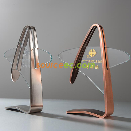 Customization Creative Gold/Silver/Bronze And Crystal Metal Trophy Promotional Products