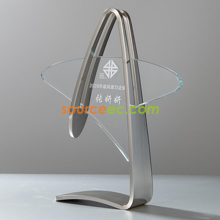 Customization Creative Gold/Silver/Bronze And Crystal Metal Trophy Promotional Products