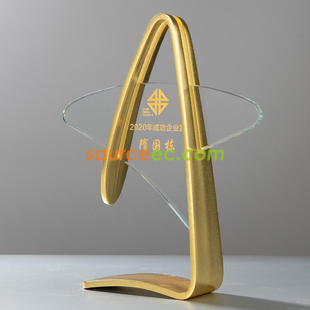 Customization Creative Gold/Silver/Bronze And Crystal Metal Trophy Promotional Products