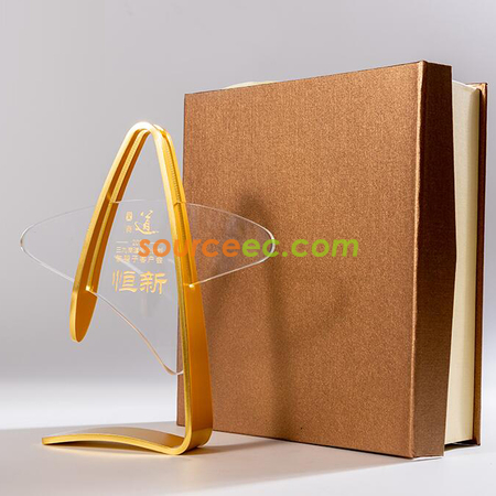Customization Creative Gold/Silver/Bronze And Crystal Metal Trophy Promotional Products