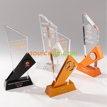 Customization Metal Faceted Crystal Trophy Promotional Products