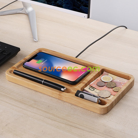 Customization Bamboo Wireless Charger Promotional Products