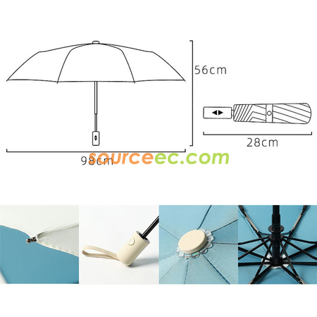 Customization Three-folding Auto Umbrella Promotional Products
