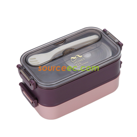 Customization Double-Layer Portable Lunch Box With Soup Bowl Set Promotional Products