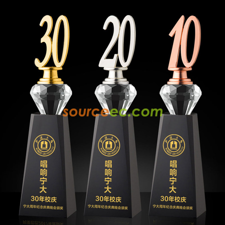 Customization Anniversary Crystal Trophy Promotional Products