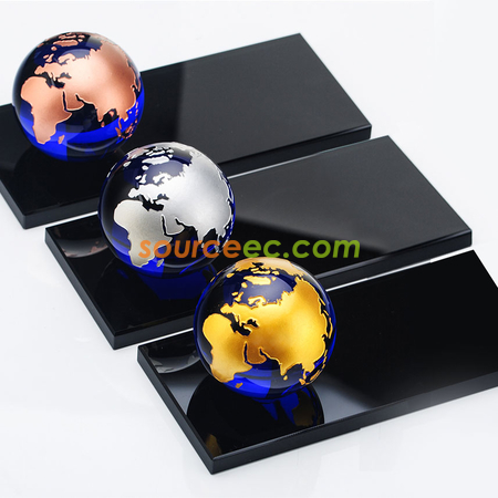 Customization Creative Earth Crystal Paperweight Promotional Products