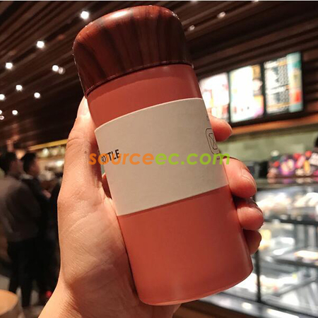 Customization Wood Grain 304 Stainless Steel Thermos Cup Promotional Products