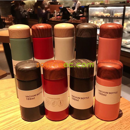 Customization Wood Grain 304 Stainless Steel Thermos Cup Promotional Products