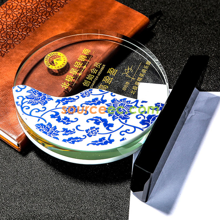 Customization Double-sided Ceramic Crystal Trophy Promotional Products
