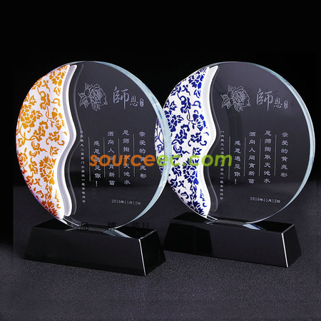 Customization Double-sided Ceramic Crystal Trophy Promotional Products
