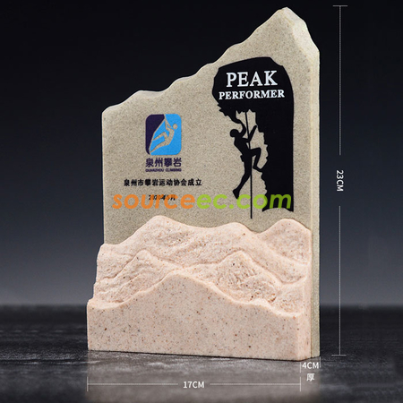 Customization Creative Peak-top Marble Crystal Trophy Promotional Products