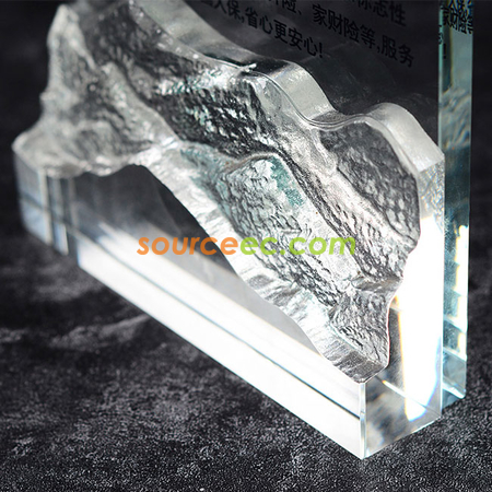 Customization Creative Peak-top Marble Crystal Trophy Promotional Products