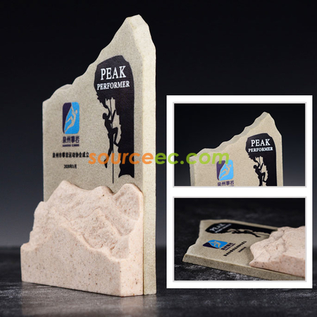 Customization Creative Peak-top Marble Crystal Trophy Promotional Products