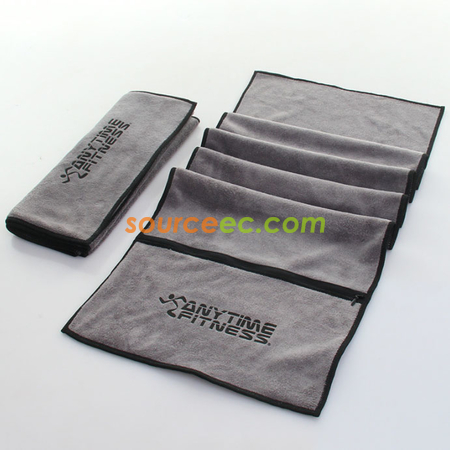 Customization Gym Towel with Zipper Pocket Promotional Products