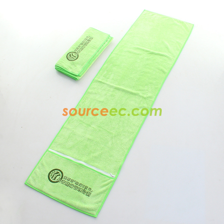 Customization Gym Towel with Zipper Pocket Promotional Products