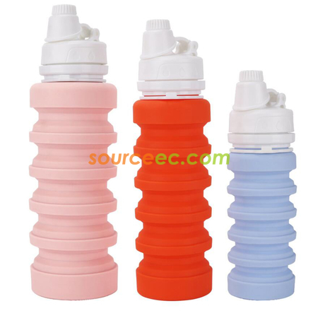 Customization Silicone Folding Handy Sports Water Bottle Promotional Products