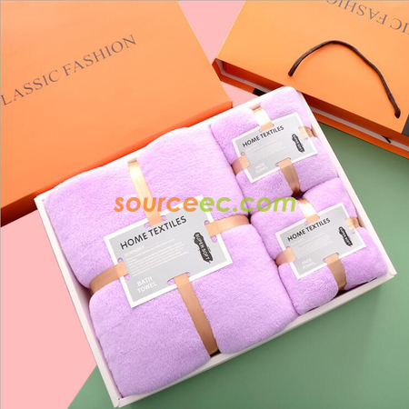 Customization Coral Velvet Towel Gift Box Promotional Products
