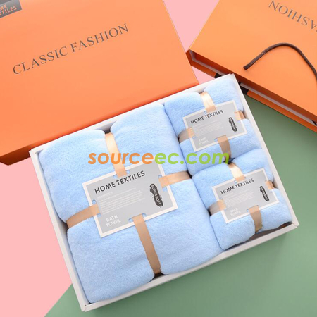 Customization Coral Velvet Towel Gift Box Promotional Products