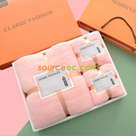 Customization Coral Velvet Towel Gift Box Promotional Products