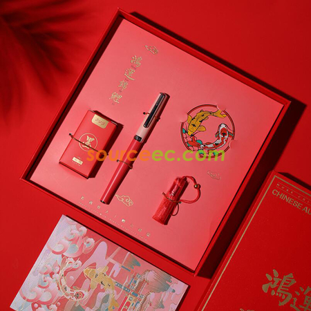 Customization Gift Pen Bookmark Fortune Koi Gift Box Set Promotional Products