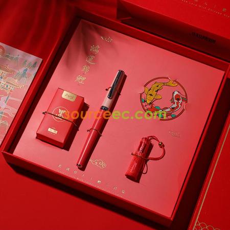 Customization Gift Pen Bookmark Fortune Koi Gift Box Set Promotional Products