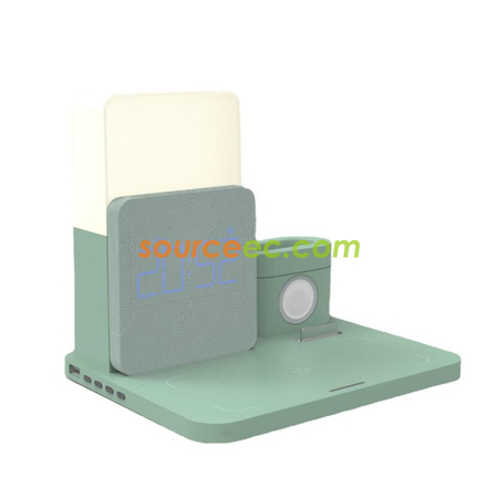 Customization Wireless Charger Three-In-One Lamp Clock (Mobile Phone + Watch + Earphone) Promotional Products