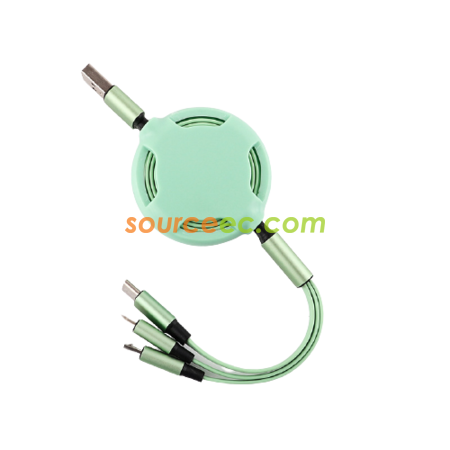 Customization Silicone Three In One Telescopic Charging Line Promotional Products
