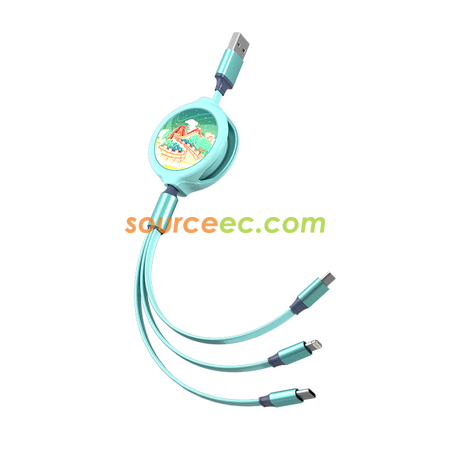 Customization Makaron Three In One Telescopic Data Line Promotional Products