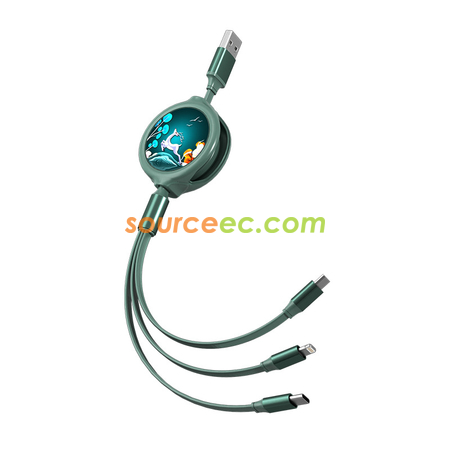 Customization Makaron Three In One Telescopic Data Line Promotional Products