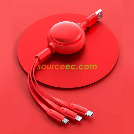 Customization Makaron Three In One Telescopic Data Line Promotional Products