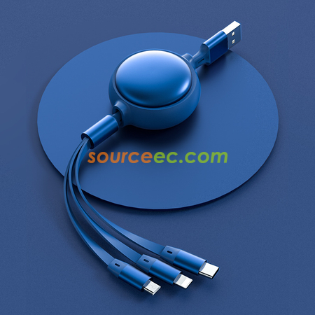Customization Makaron Three In One Telescopic Data Line Promotional Products