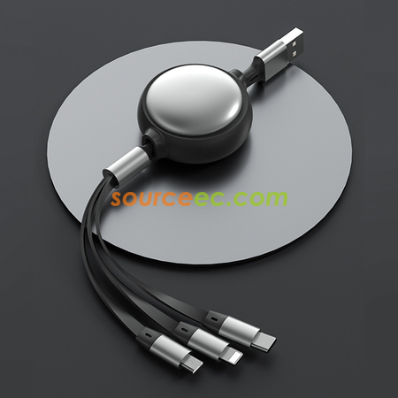 Customization Makaron Three In One Telescopic Data Line Promotional Products