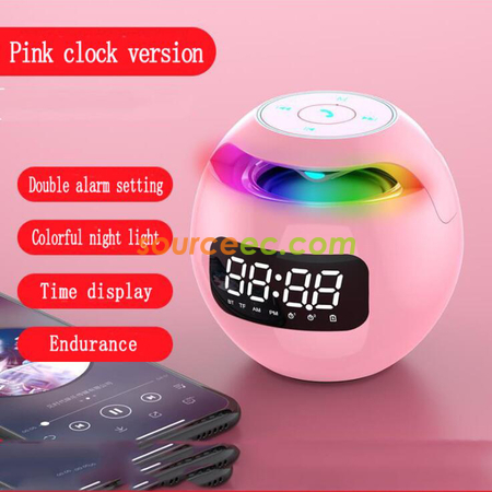 Customization Round Colorful Clock Bluetooth Speaker Promotional Products