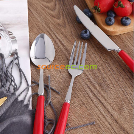 Customization Stainless Steel Tableware With Ceramic Handle Promotional Products