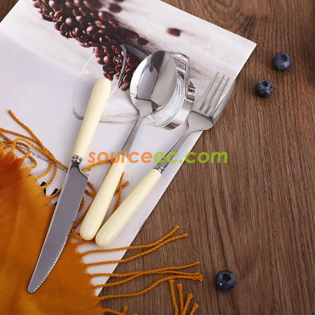 Customization Stainless Steel Tableware With Ceramic Handle Promotional Products