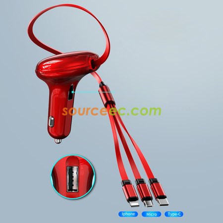 Customization Three In One Car Charger Promotional Products