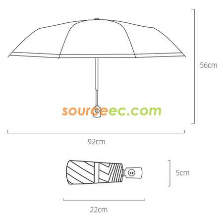 Customization Five-folding Umbrella Promotional Products