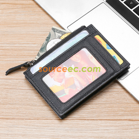 Customization Antimagnetic leather Coin Purse Promotional Products