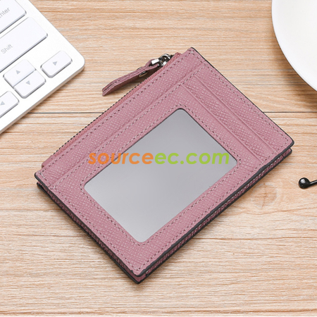 Customization Antimagnetic leather Coin Purse Promotional Products