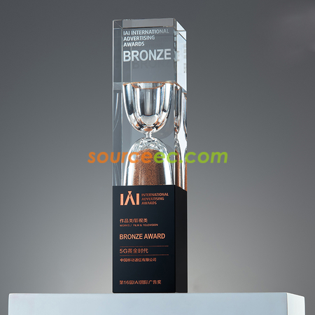 Customization Creative Hourglass Crystal Trophy Promotional Products