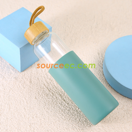 Customization Glass with Bamboo Lid Promotional Products