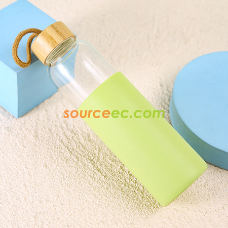 Customization Glass with Bamboo Lid Promotional Products