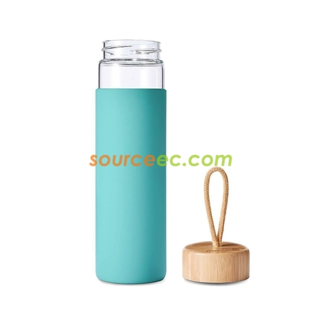 Customization Glass with Bamboo Lid Promotional Products