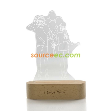 Customization 3D Photo Frame LED Night  Promotional Products