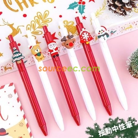 Customization Christmas Press Advertising Pen Promotional Products