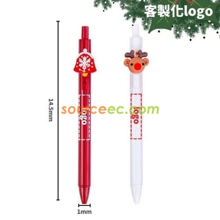 Customization Christmas Press Advertising Pen Promotional Products