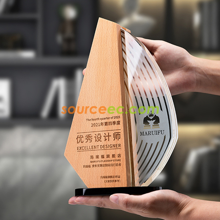 Customization Wooden Crystal Trophy Promotional Products