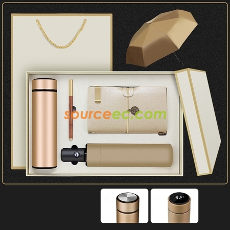 Customization Umbrella And Thermal Cup Gift Set Promotional Products