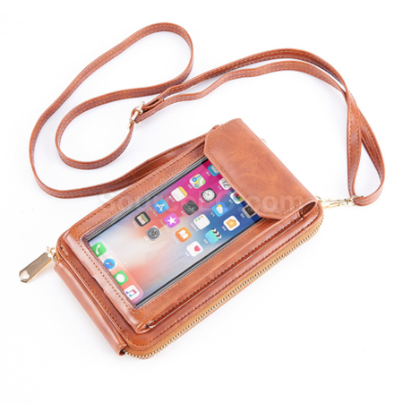 Customization PU Wallet With Touch Phone Bag Promotional Products