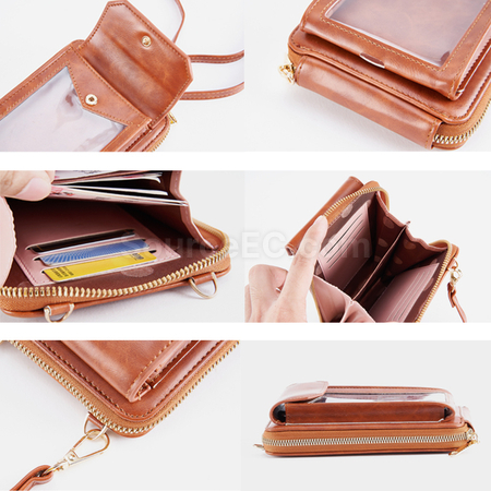 Customization PU Wallet With Touch Phone Bag Promotional Products